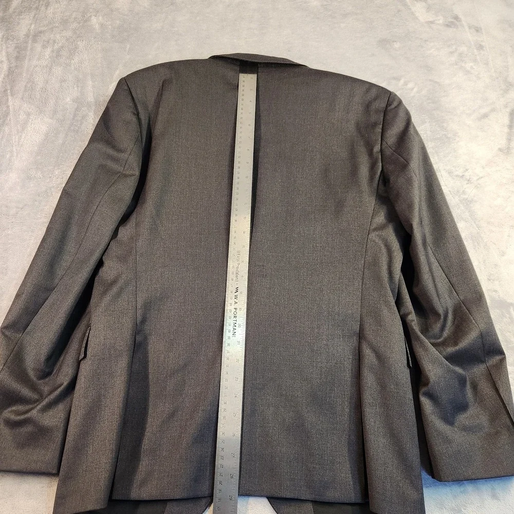 BOSS Hugo Boss Blazer Mens 40S Charcoal Gray Super 120s Wool Trabaldo Togna